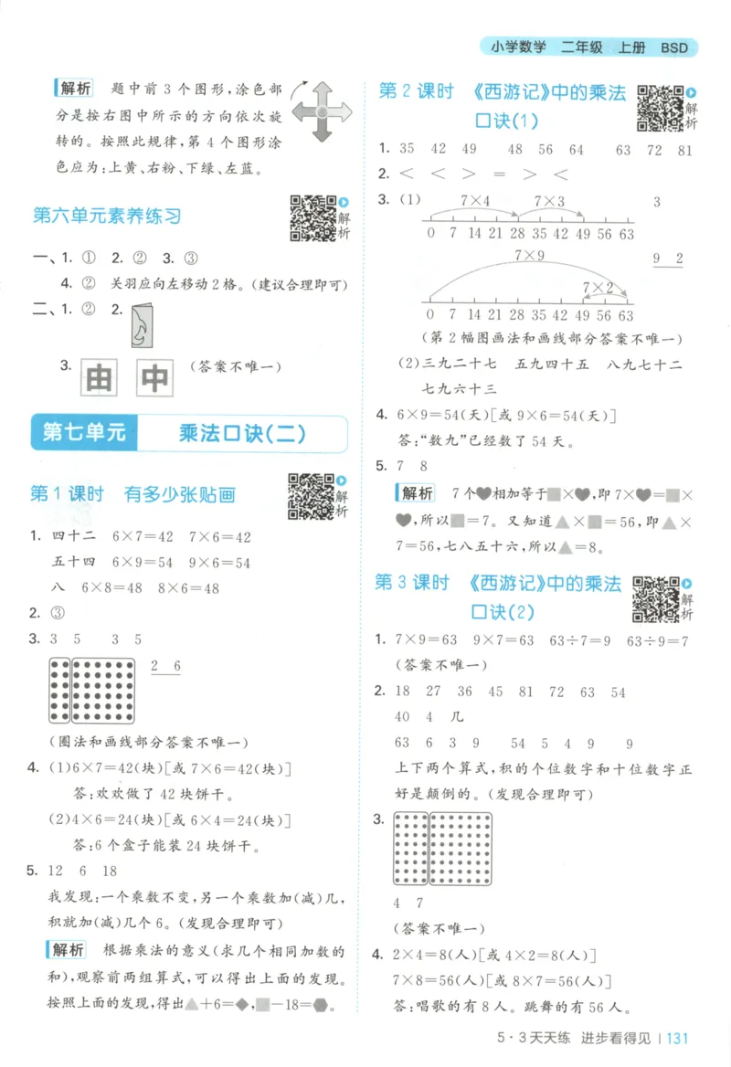 2025秋53天天练+单元测评卷数学2上BS_25秋小学语数英1-6年级《53天天练》合集_25秋《53天天练》数学北师大1-6上（完整版）