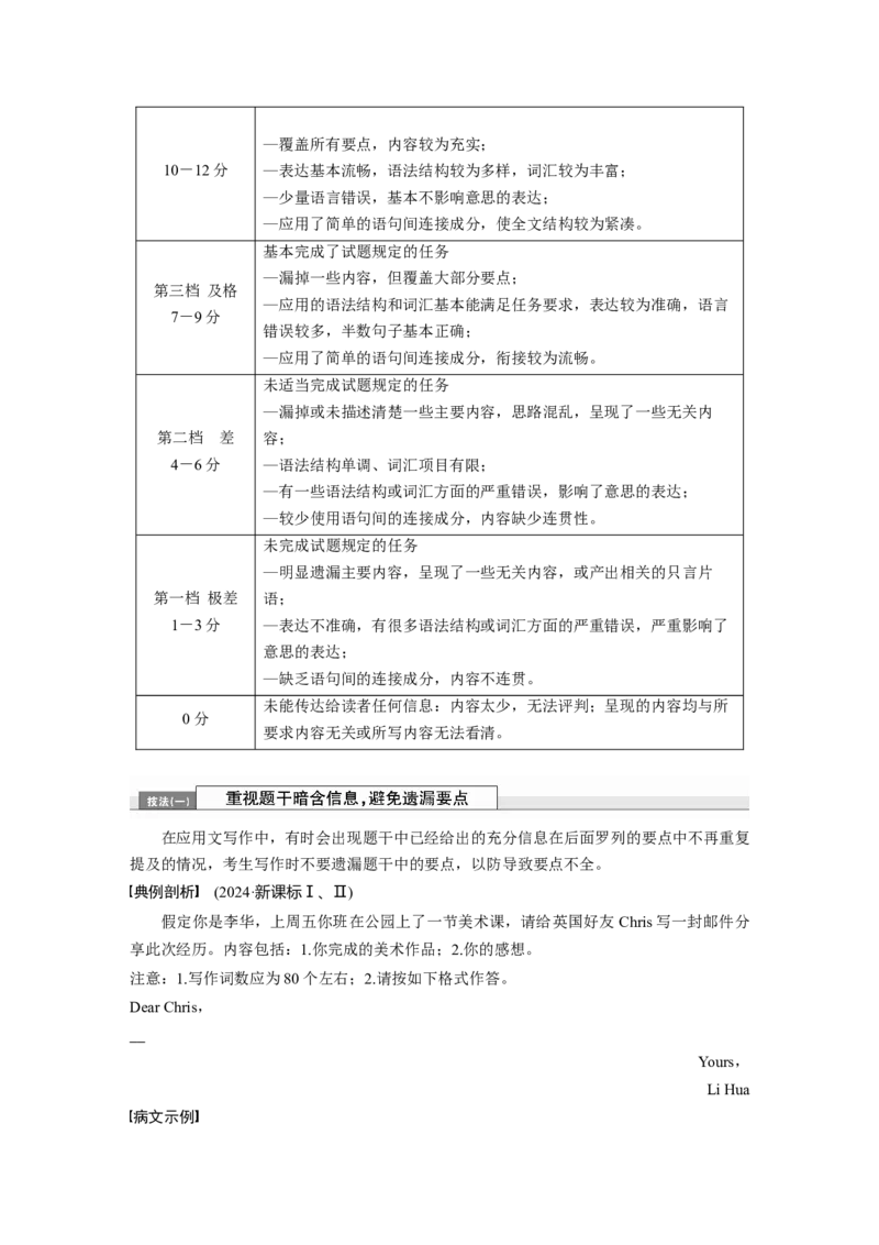 专题五　增分技法指导淘宝店：红太阳资料库_03高考英语_2025年新高考资料_二轮复习_2025年高考英语大二轮_教师用书Word版文档_写作篇&mdash;&mdash;应用文写作和读后续写_专题五　应用文写作