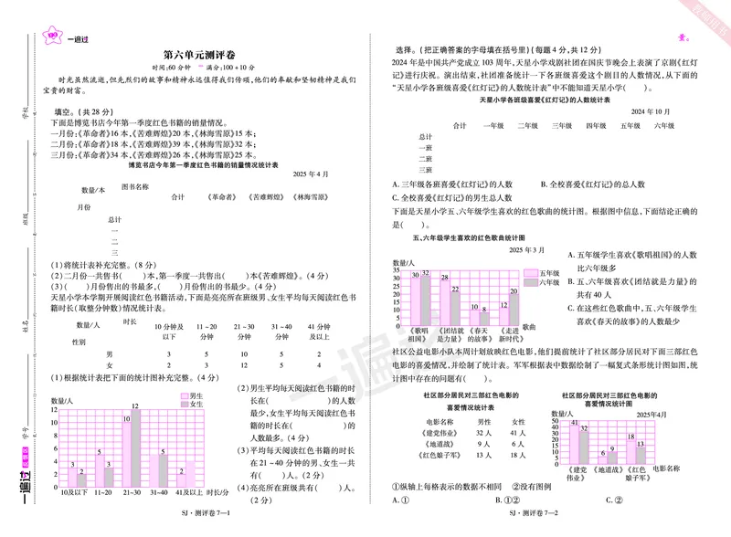 2025秋一遍过数学SJ5上单元测评卷_25秋小学语数英1-6年级上册《一遍过》合集_25秋苏教版数学《一遍过》1-6年级上_五年级