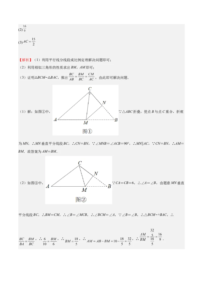 第30课相似三角形（动态几何，坐标问题）（解析版）_北师大初中数学_9上-北师大版初中数学_05习题试卷_1课时练习_同步练习（第2套）