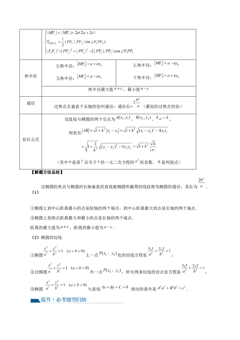 第05讲椭圆及其性质（八大题型）（讲义）（解析版）_2024年新高考资料_1.2024一轮复习_2024年高考数学一轮复习讲练测（新教材新高考）_第八章平面解析几何