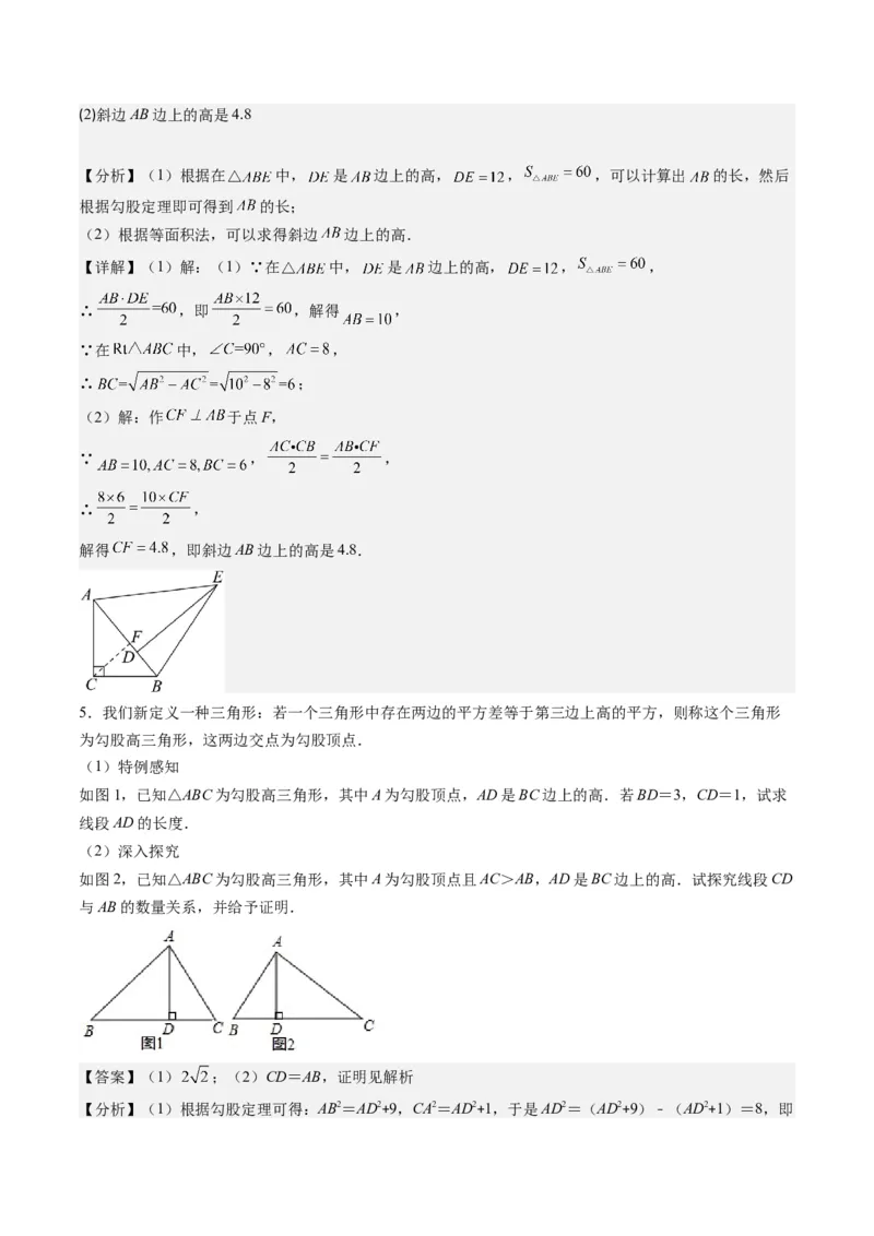 第07讲解题技巧专题：利用勾股定理解决面积问题(5类热点题型讲练)（解析版）_北师大初中数学_8上-北师大版初中数学_旧版_05习题试卷