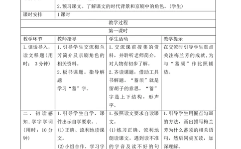 23梅兰芳蓄须导学案_25秋1-6年级语文上册课件教案_25秋统编版语文四年级上册_统编版语文四年级上册教学资源包（25秋七彩课堂）_7.第七单元_23梅兰芳蓄须_辅教资源_导学案