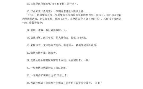 班级奖惩制度_北师大初中数学_9上-北师大版初中数学_10教务助手（赠送）_班级管理