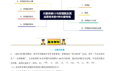大题突破02与有理数及其运算有关的9种大题专练（原卷版）_北师大初中数学_7上-北师大版初中数学_7上-初中数学北师大（2024新版）持续更新_05讲义练习