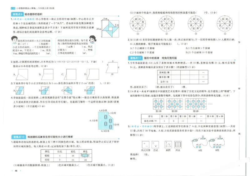 2025秋一本周末小测卷数学5上BS_小学语数英上册《一本周末小测卷》_25秋1-6年级上册小学数学北师大版一本周末小卷(1)