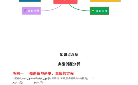 专题9.1直线与圆（原卷版）_02高考数学_新高考复习资料_2024年新高考资料_一轮复习资料_2024年高考数学一轮复习《考点&bull;题型&bull;技巧》精讲与精练高分突破系列（新高考专用）