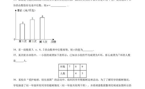 第6章数据与分析单元测试（原卷版）_北师大初中数学_8上-北师大版初中数学_旧版_05习题试卷_1课时练习_同步练习（第1套）