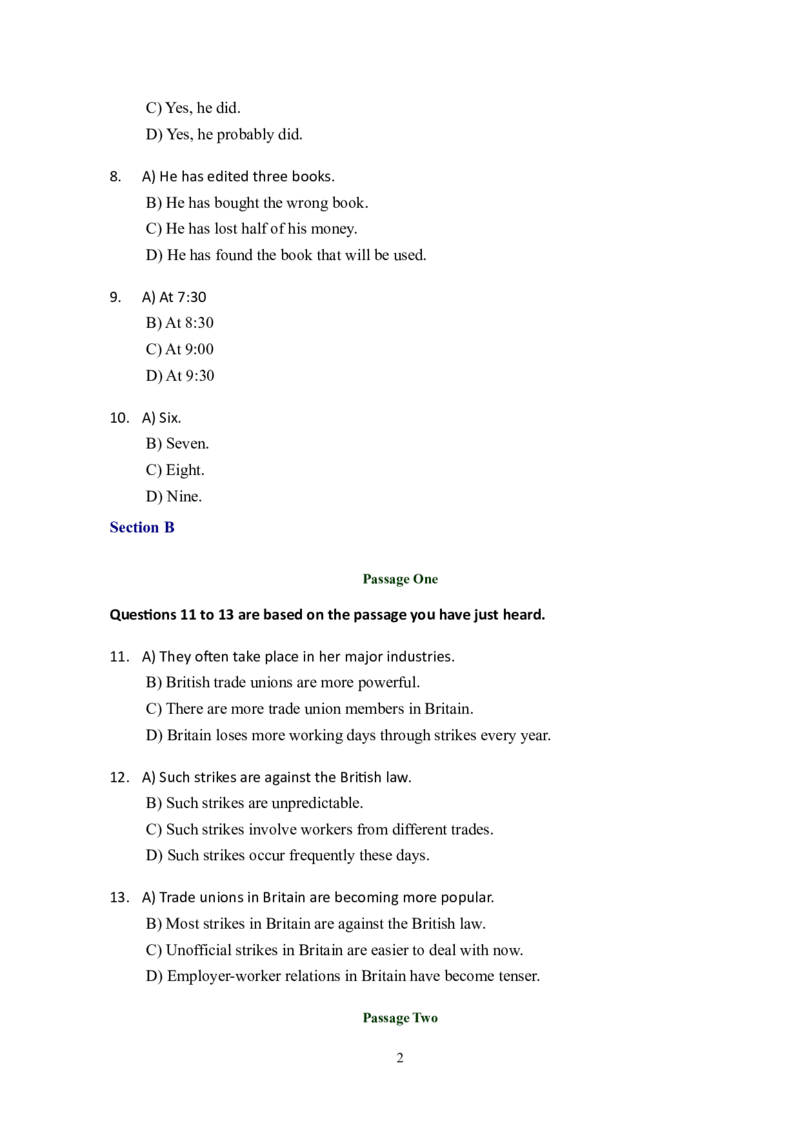 大学英语六级(CET-6)历年真题大全[90-07年37套]_大学英语四六级_大学英语四级+六级_六级真题_六级真题_1990年-2018年真题资料合集_1990&mdash;2007年6月CET6