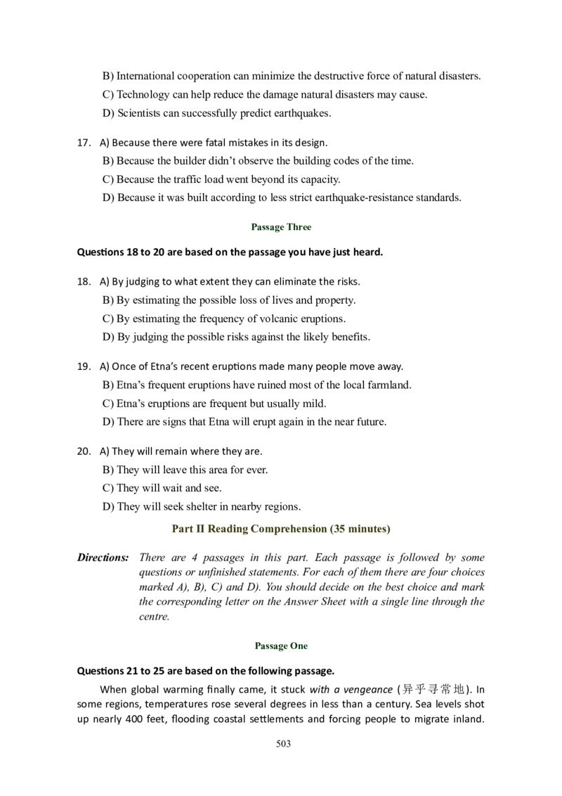 大学英语六级(CET-6)历年真题大全[90-07年37套]_大学英语四六级_大学英语四级+六级_六级真题_六级真题_1990年-2018年真题资料合集_1990&mdash;2007年6月CET6