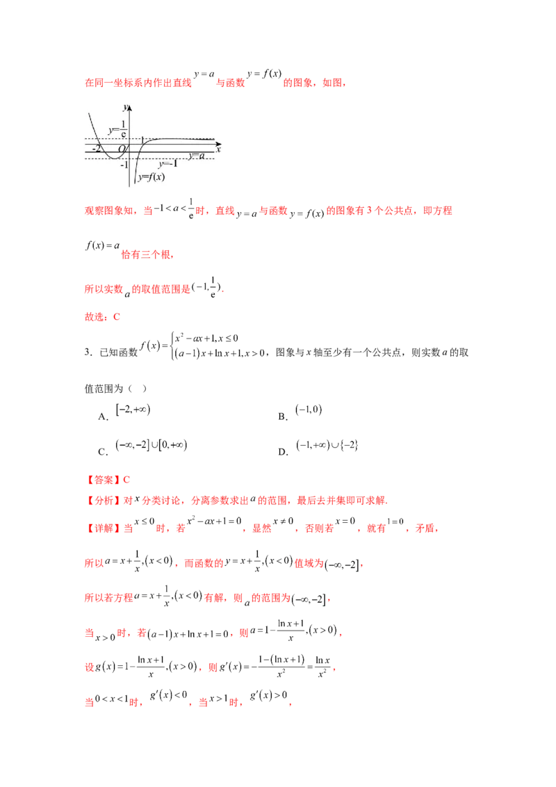 专题突破卷02函数零点分布问题(解析版）_02高考数学_2025年新高考资料_一轮复习_2025年高考数学一轮复习考点通关卷（新高考通用）