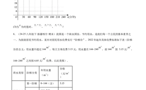 培优03一次函数实际应用问题（6大题型）（北师大2024）（原卷版）_北师大初中数学_8上-北师大版初中数学_初中数学北师大8上-2025秋季新版_第二套推荐25_07习题试卷_专项训练_第2套