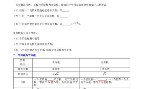 第2章实数（知识清单）（学生版）_北师大初中数学_8上-北师大版初中数学_初中数学北师大8上-2025秋季新版_第二套推荐25_09知识清单