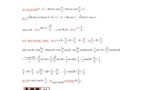 易错点06解三角形-备战2022年高考数学考试易错题（新高考专用）（教师版含解析）_2024年新高考资料_1.2024一轮复习_赠2022年高考数学考试易错题（新高考专用）
