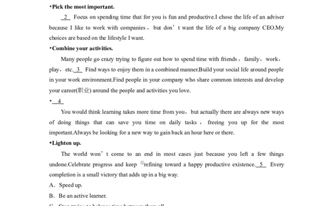 作业20　生活实用指南类说明文_03高考英语_2025年新高考资料_二轮复习_2025年高考英语大二轮_学生用书Word版文档_专题强化练&bull;高考题型组合练