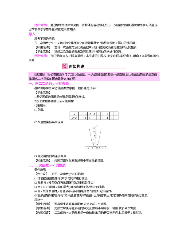 第二章　二次函数_北师大初中数学_9下-北师大版初中数学_03教案_全册教案（第2套）
