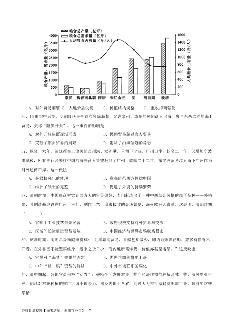 主题04中国版图的奠定与面临的挑战（选择题专练50题）（原卷版）_07高考历史_新高考复习资料_2024年新高考复习资料_一轮复习资料_中国古代史板块
