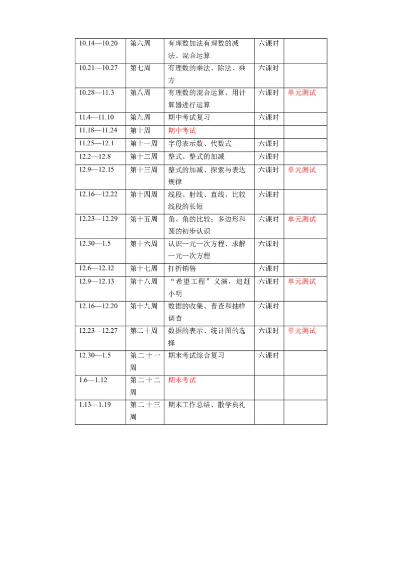 教学计划：2024--2025学年北师大版七年级数学上册教学计划_北师大初中数学_7上-北师大版初中数学_7上-初中数学北师大（2024新版）持续更新_07教学计划