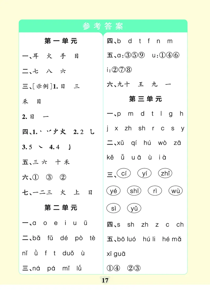 24秋默写通关训练语文一年级上册(1)_小学1-6年级常用的上册资源汇总_一年级上册资料