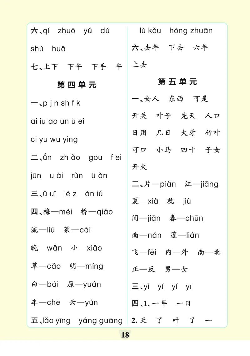24秋默写通关训练语文一年级上册(1)_小学1-6年级常用的上册资源汇总_一年级上册资料