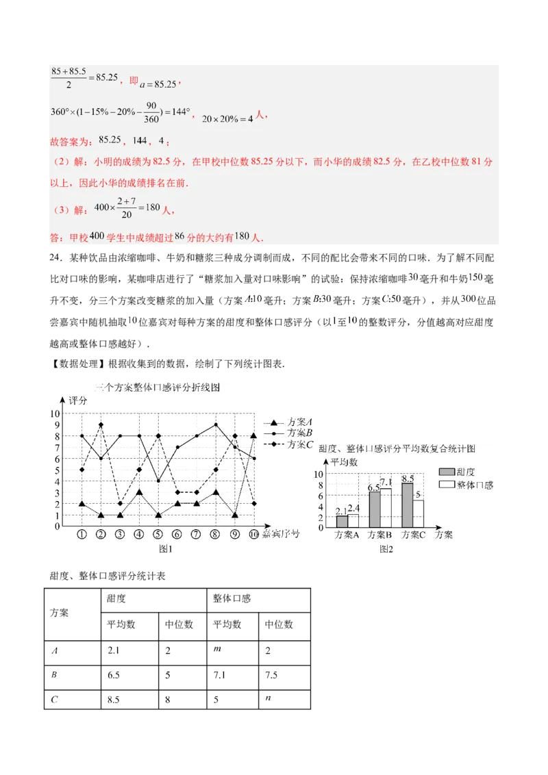 第六章数据的分析（高效培优单元测试&middot;提升卷）（教师版）_北师大初中数学_8上-北师大版初中数学_初中数学北师大8上-2025秋季新版_第二套推荐25_08专项讲练_阶段测试