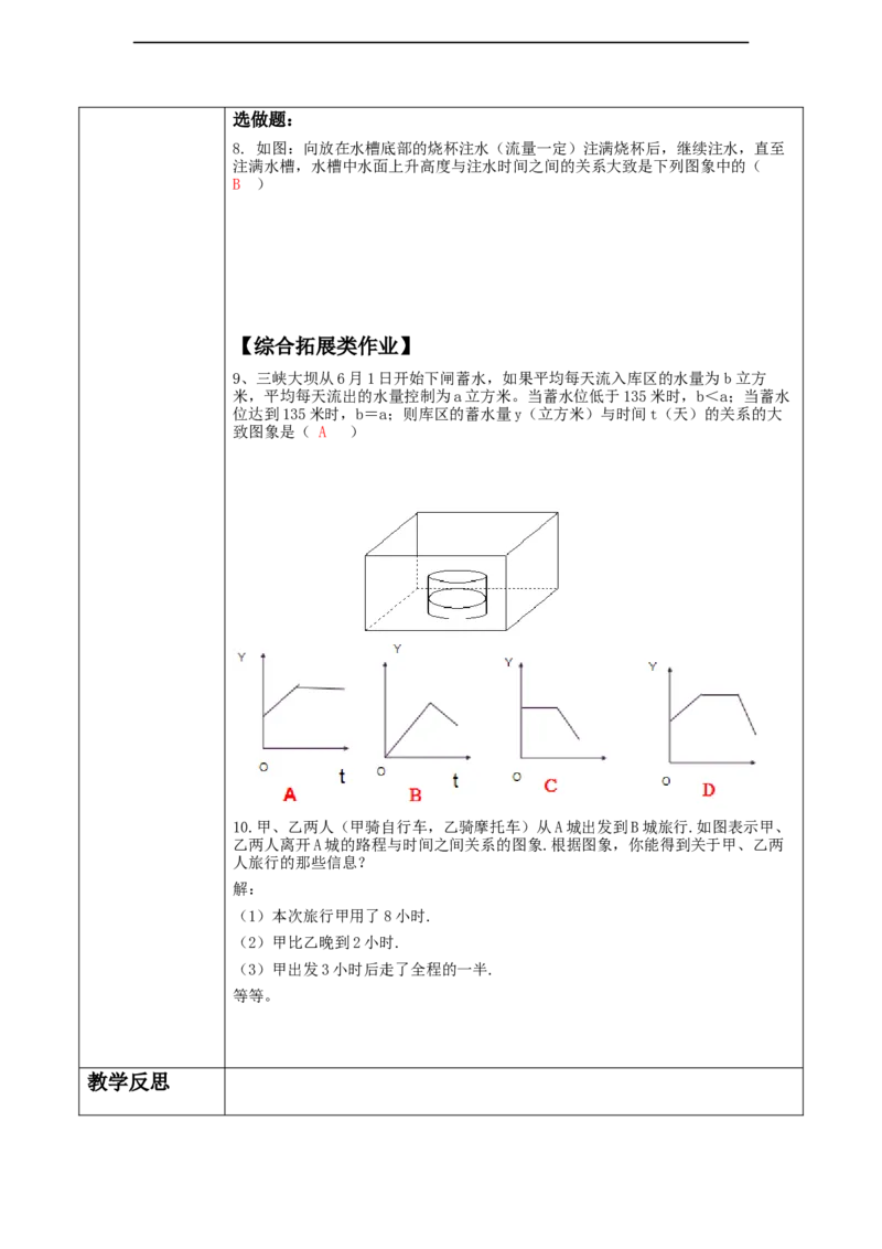 第六章《变量之间的关系》回顾与思考_北师大初中数学_7下-北师大版初中数学_7下-初中数学北师大版（2025春季新版）持续更新_1.课件+教案+单元整体教学设计（齐全）