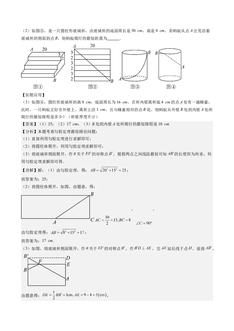 第06讲思想方法专题：勾股定理中的三种主要数学思想(3类热点题型讲练)（解析版）_北师大初中数学_8上-北师大版初中数学_旧版_05习题试卷