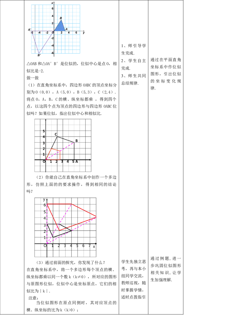 核心素养目标4.8.2位似图形教学设计_北师大初中数学_9上-北师大版初中数学_01课件+教案核心素养目标_教案