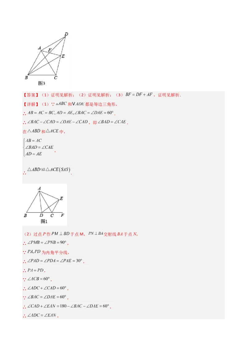 第一章三角形的证明B卷压轴题考点训练（解析版）_北师大初中数学_8下-北师大版初中数学_旧版-可参考_06专项讲练