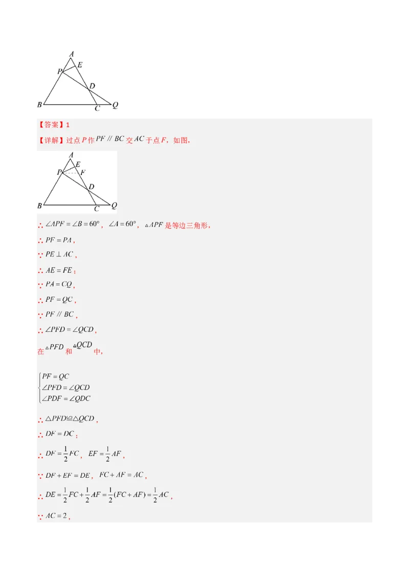 第一章三角形的证明B卷压轴题考点训练（解析版）_北师大初中数学_8下-北师大版初中数学_旧版-可参考_06专项讲练