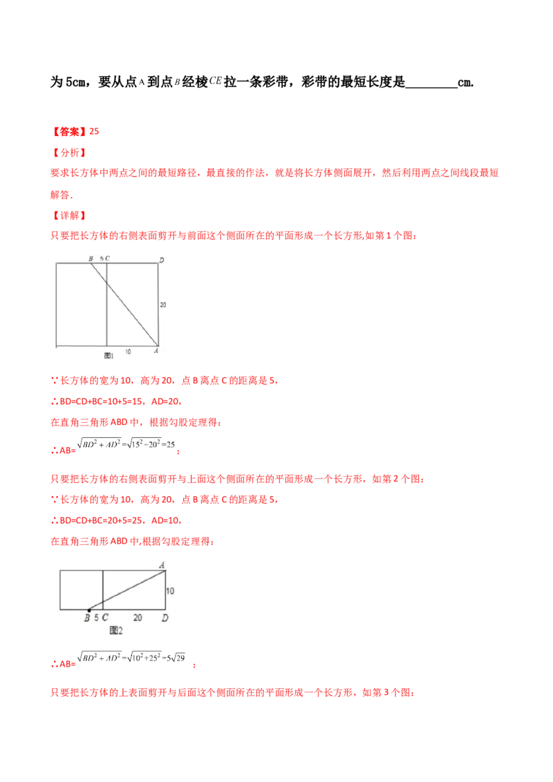 第01讲勾股定理-专题突破2021-2022学年八年级数学上册重难点专题突破+阶段检测卷(北师大版)(解析版)_北师大初中数学_8上-北师大版初中数学_旧版_06专项讲练