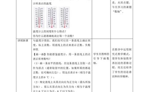 核心素养目标2.2数轴教案_北师大初中数学_7上-北师大版初中数学_7上-初中数学北师大（旧版）赠送_01课件+教案核心素养目标_教案