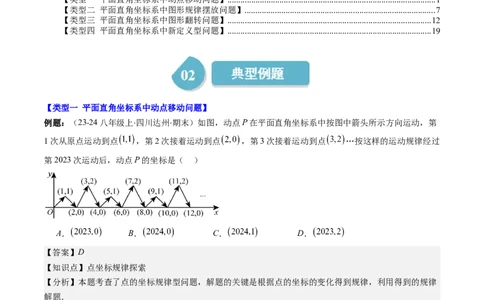 第三章第04讲难点探究专题：平面直角坐标系中的规律探究问题(4类热点题型讲练)（解析版）_北师大初中数学_8上-北师大版初中数学_旧版