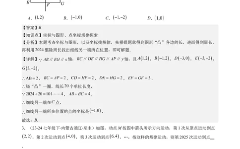 第三章第04讲难点探究专题：平面直角坐标系中的规律探究问题(4类热点题型讲练)（解析版）_北师大初中数学_8上-北师大版初中数学_旧版