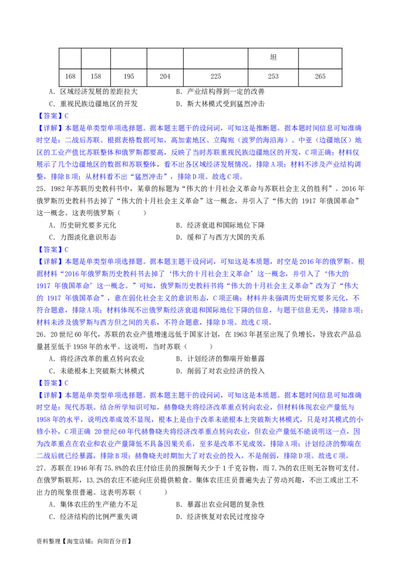 主题12二战后世界发展的新变化（选择题专练50题）（解析版）_07高考历史_新高考复习资料_2024年新高考复习资料_一轮复习资料_完备战2024年高考历史一轮复习考点帮（新教材新高考）