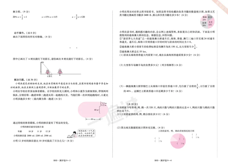 2025秋一遍过数学BSD6上单元测评卷_25秋小学语数英1-6年级上册《一遍过》合集_25秋北师版数学《一遍过》1-6年级上_六年级