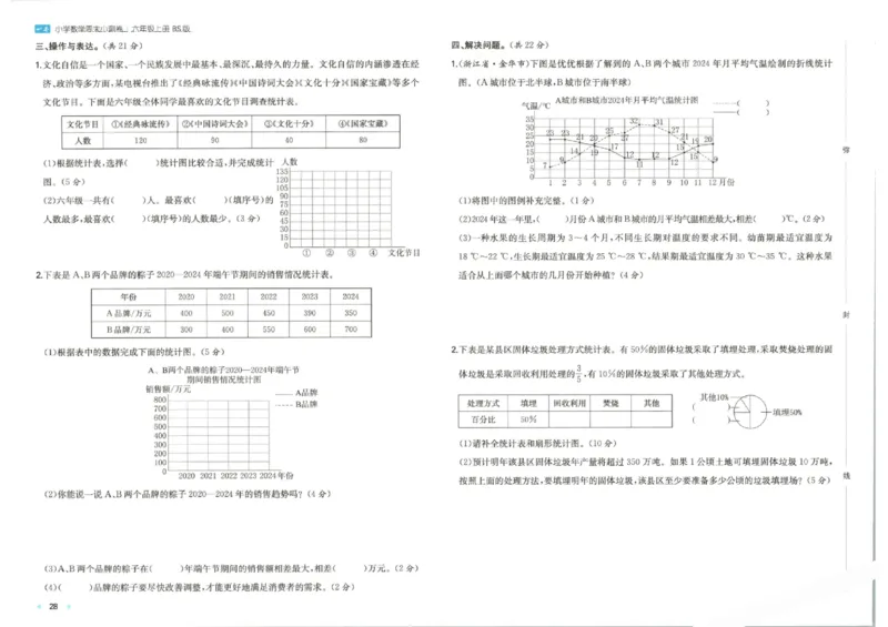 2025秋一本周末小测卷数学6上BS_小学语数英上册《一本周末小测卷》_25秋1-6年级上册小学数学北师大版一本周末小卷(1)