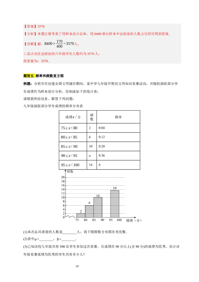 第六章数据的收集与整理（七大题型清单）（解析版）-2024-2025学年七年级数学上册单元速记&middot;巧练（北师大版2024）_北师大初中数学_7上-北师大版初中数学_05讲义练习
