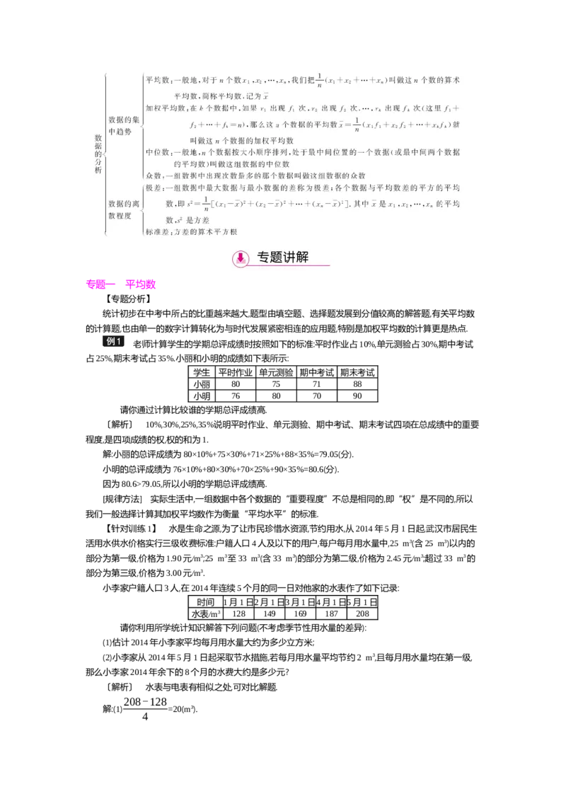 第六章数据的分析_北师大初中数学_8上-北师大版初中数学_旧版_03教案_全册教案（第2套）