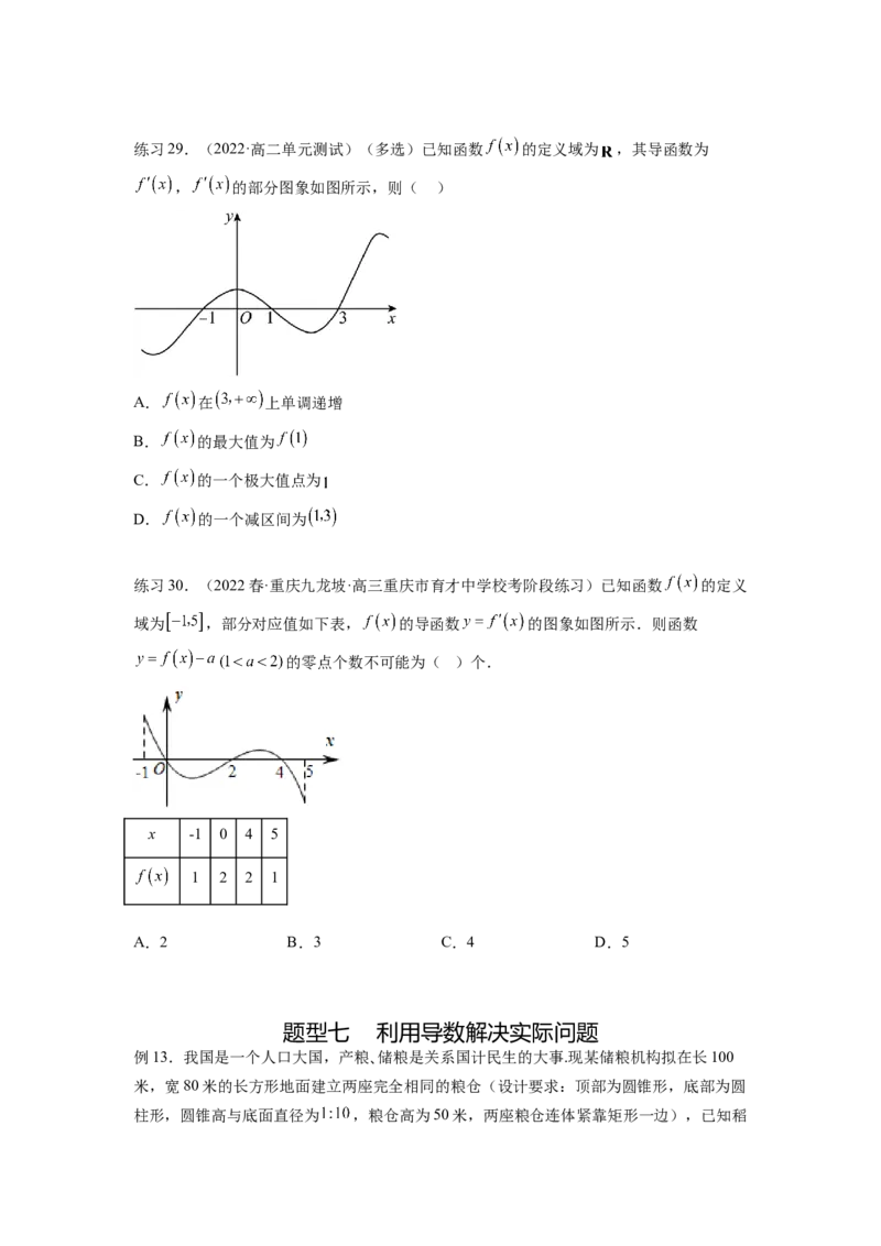 专题4.4导数在研究函数极值和最值的应用（原卷版）_02高考数学_新高考复习资料_2024年新高考资料_一轮复习资料_完备战2024年新高考数学一轮复习题型突破精练（新高考）