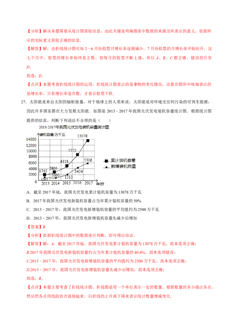 第六章数据的收集与整理（易错题归纳）（解析版）-2024-2025学年七年级数学上册单元速记&middot;巧练（北师大版2024）_北师大初中数学_7上-北师大版初中数学_05讲义练习