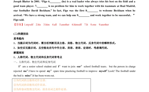 专题40.冠词、代词、介词考点运用（教师版）---2023届高三英语总复习（人教版2019）_03高考英语_新高考复习资料_2023年新高考资料_专项复习_2023届高三英语总复习