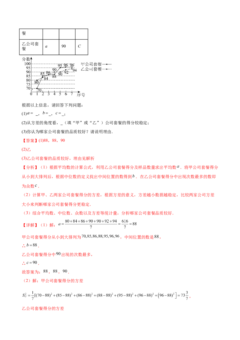 培优02数据分析的实际应用类型题（6大题型）（专项训练）（北师大2024）（解析版）_北师大初中数学_8上-北师大版初中数学_初中数学北师大8上-2025秋季新版_第二套推荐25_07习题试卷