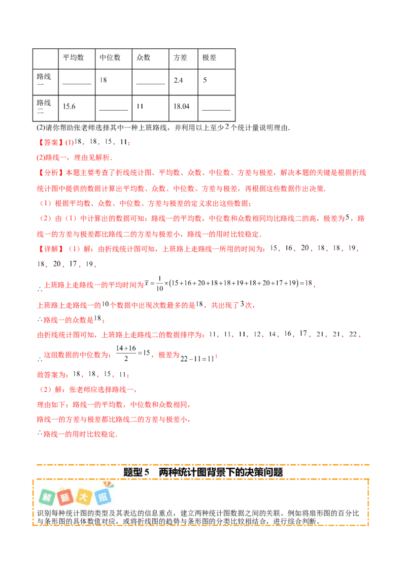 培优02数据分析的实际应用类型题（6大题型）（专项训练）（北师大2024）（解析版）_北师大初中数学_8上-北师大版初中数学_初中数学北师大8上-2025秋季新版_第二套推荐25_07习题试卷