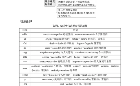 专题四　高频考点词类3　形容词和副词淘宝店：红太阳资料库_03高考英语_2025年新高考资料_二轮复习_2025年高考英语大二轮_教师用书Word版文档_语言运用篇&mdash;&mdash;完形填空和语法填空