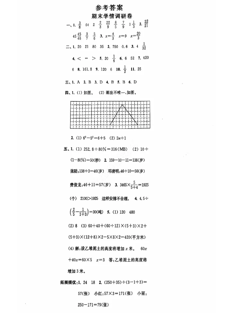 2024+秋上册六年级数学期末试卷（苏教版）_小学1-6年级常用的上册资源汇总_六年级上册资料(1)