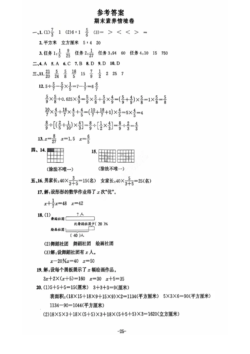 2024+秋上册六年级数学期末试卷（苏教版）_小学1-6年级常用的上册资源汇总_六年级上册资料(1)