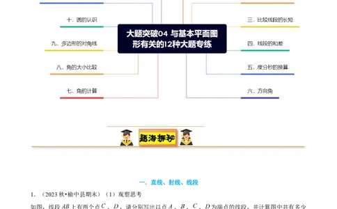 大题突破04与基本平面图形有关的12种大题专练（解析版）_北师大初中数学_7上-北师大版初中数学_7上-初中数学北师大（2024新版）持续更新_05讲义练习