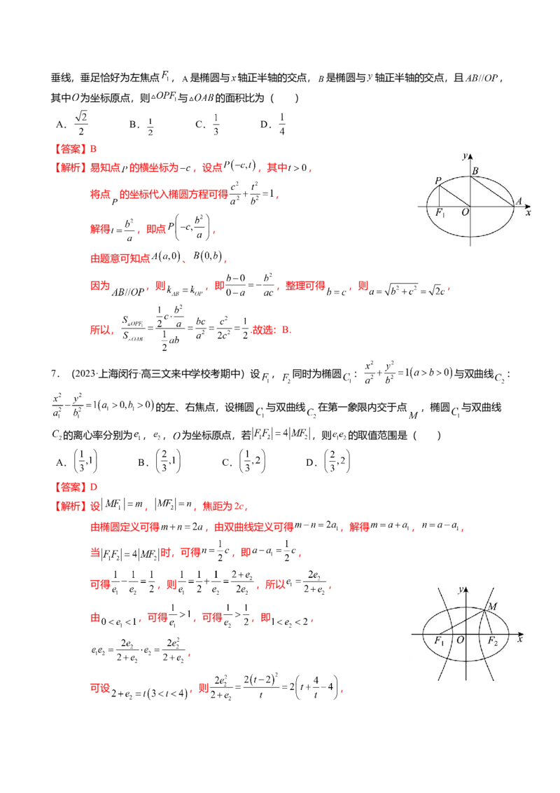 热点7-2椭圆及其应用（8题型+满分技巧+限时检测）（解析版）_2024年新高考资料_3.2024专项复习_2024年高考数学热点&middot;重点&middot;难点专练（新高考专用）