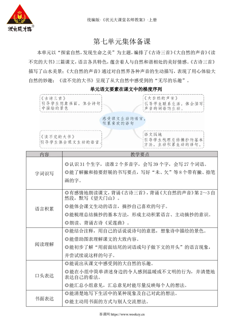 20古诗三首教案_25秋1-6年级语文上册课件教案_25秋统编版语文三年级上册_统编版语文三年级上册教学资源包（25秋状元大课堂）_2.3语上教案_7.第七单元